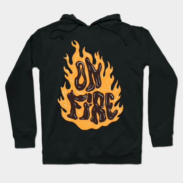 on fire Hoodie by grimmfrost